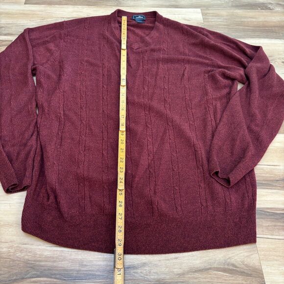 Dockers Sweater Mens XLT V Neck XL Tall Ribbed Knit - Picture 5 of 7